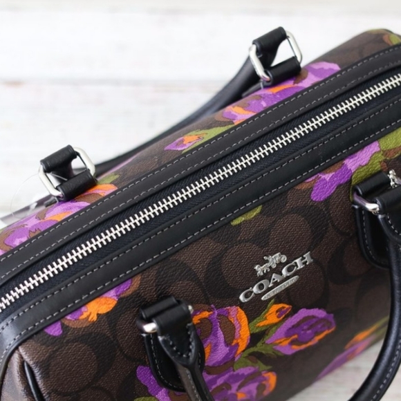 ✅Coach Set rowan satchel crossbody signature canvas + matching wallet - Picture 7 of 8